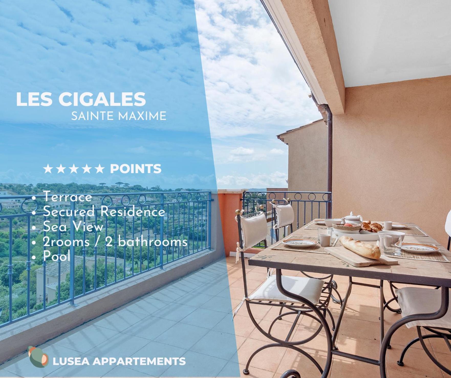 Les Cigales, Superbe Vue - Golfe De Sainte-Maxime Apartment Luaran gambar